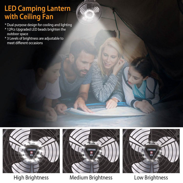 10400 mAh Portable Camping Fan