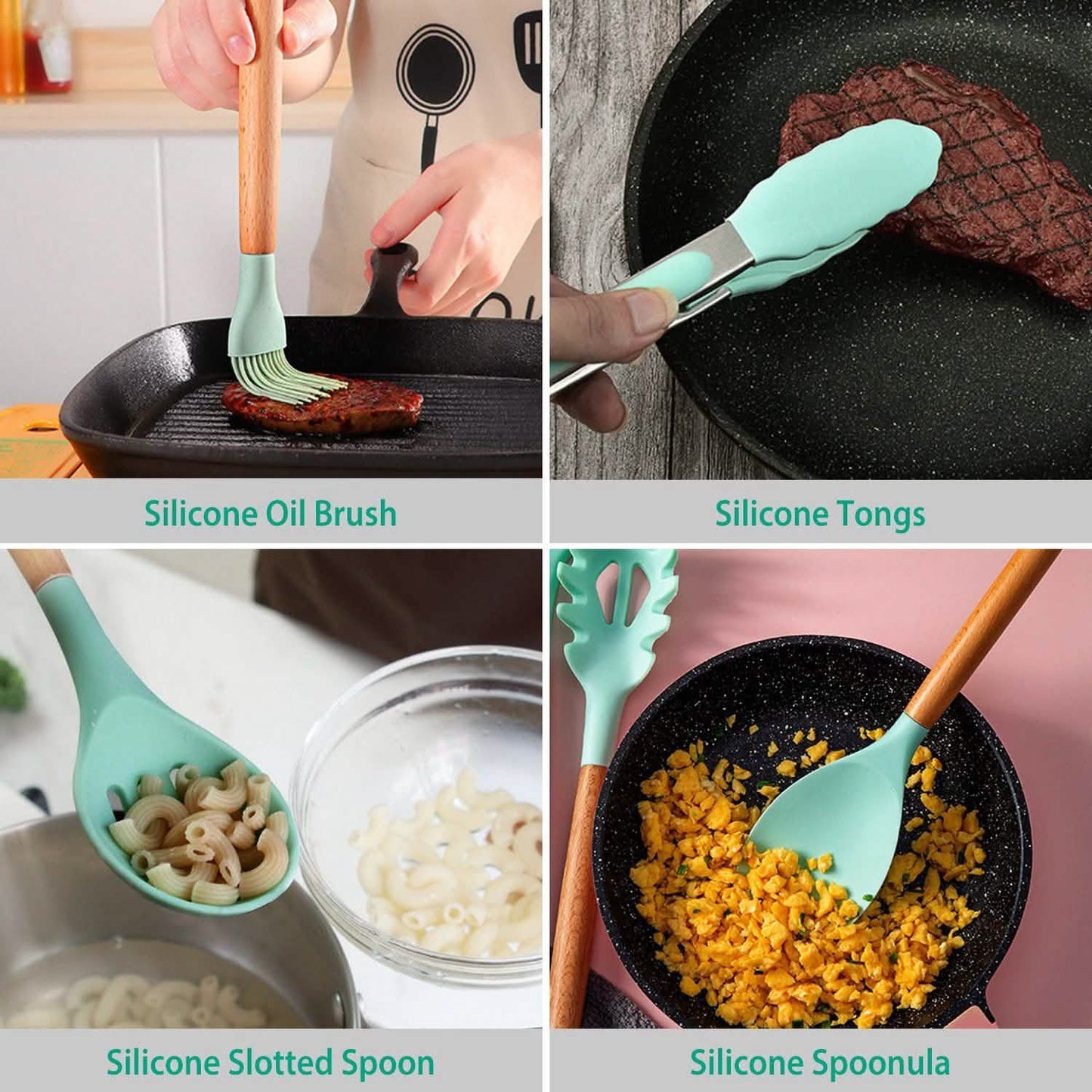 11-Piece: Silicone Cooking Utensil Set