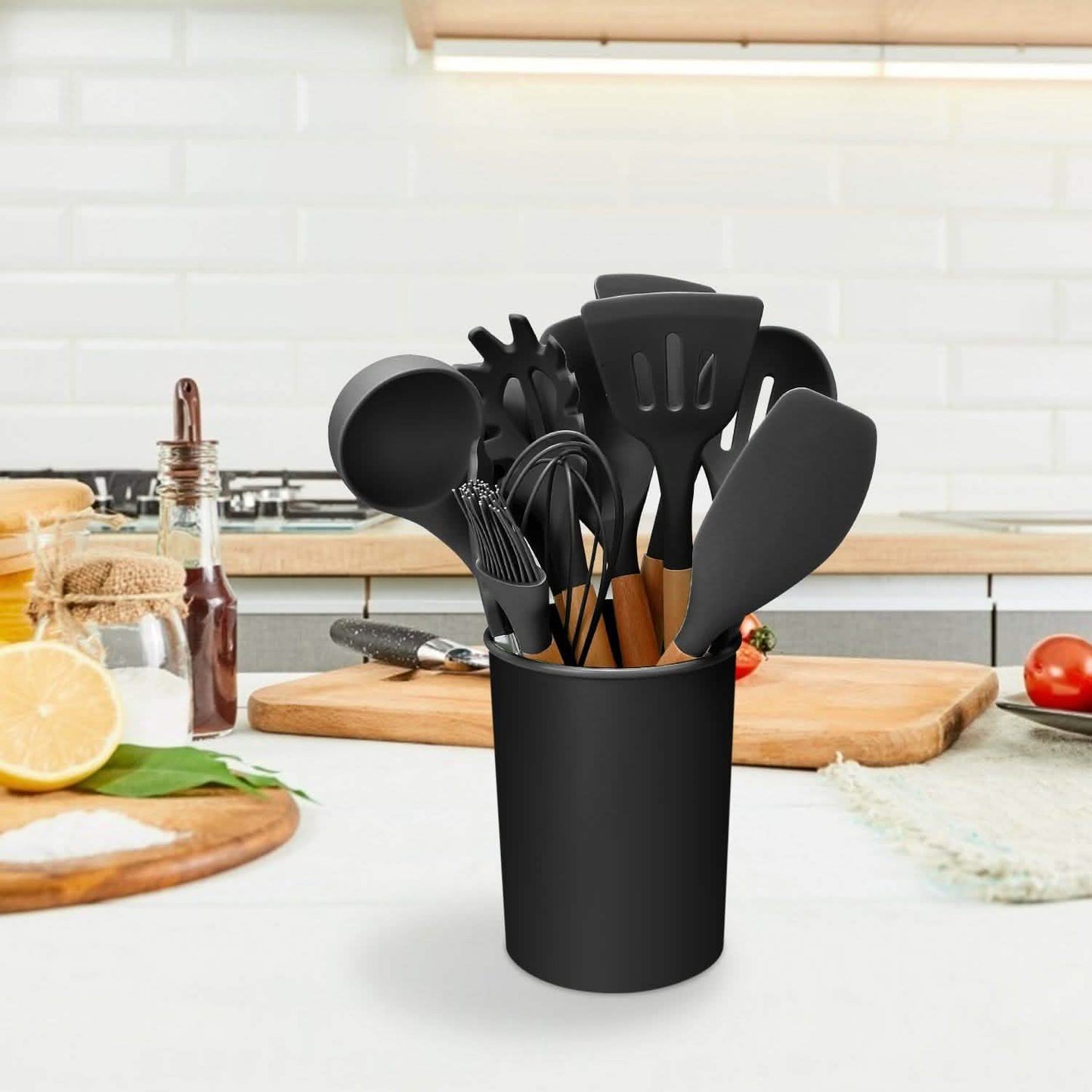 11-Piece: Silicone Cooking Utensil Set