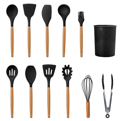 11-Piece: Silicone Cooking Utensil Set