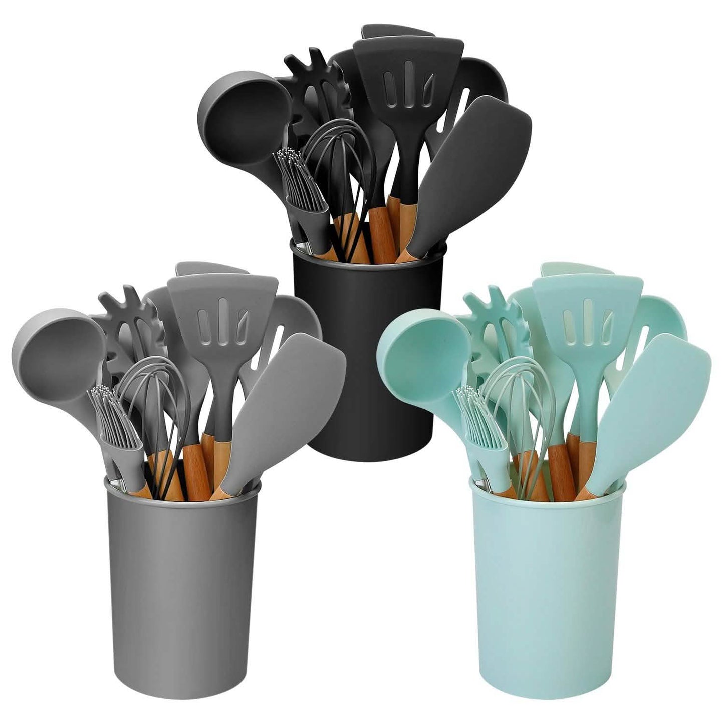 11-Piece: Silicone Cooking Utensil Set