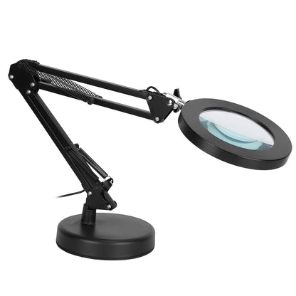 2-in-1 LED Magnifier Desk Lamp with 8x Magnifying Glass