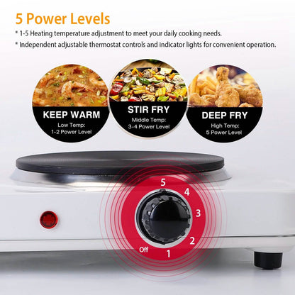 2000W Portable Double Electric Burner