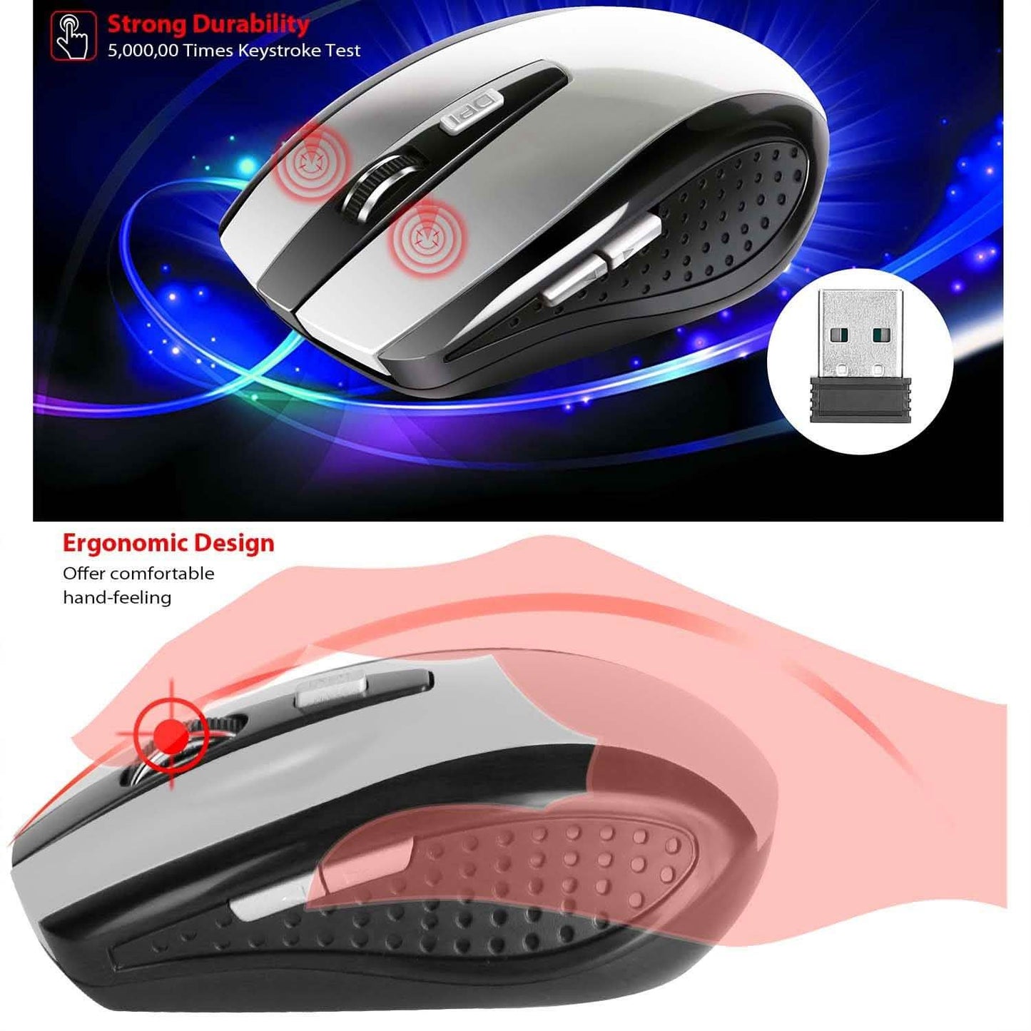 2.4 G Wireless Gaming Mouse Optical