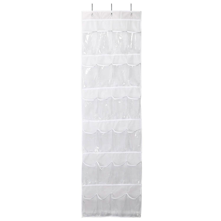 24-Pocket: Over the Door Shoes Rack Crystal Clear Organizer
