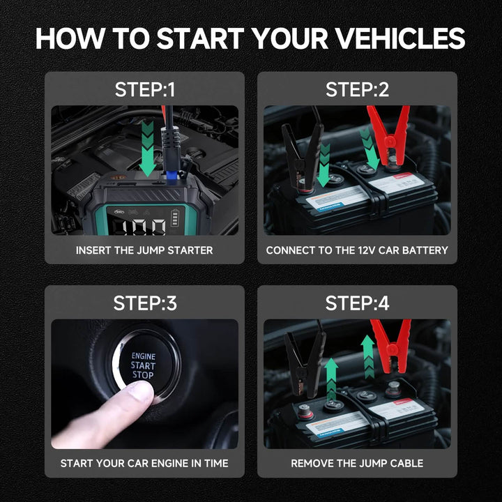 7-in-1 Emergency Car Power Supply Starter &amp; Air Pump