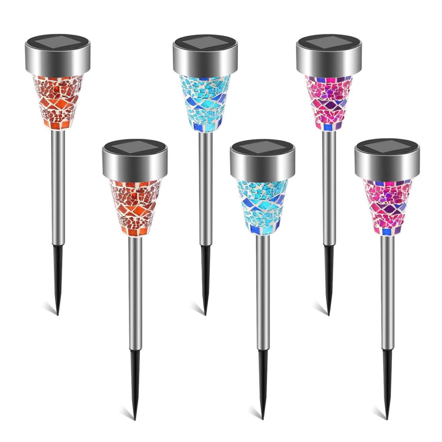 6-Pack: Solar Garden Lights IP44 Water Resistant