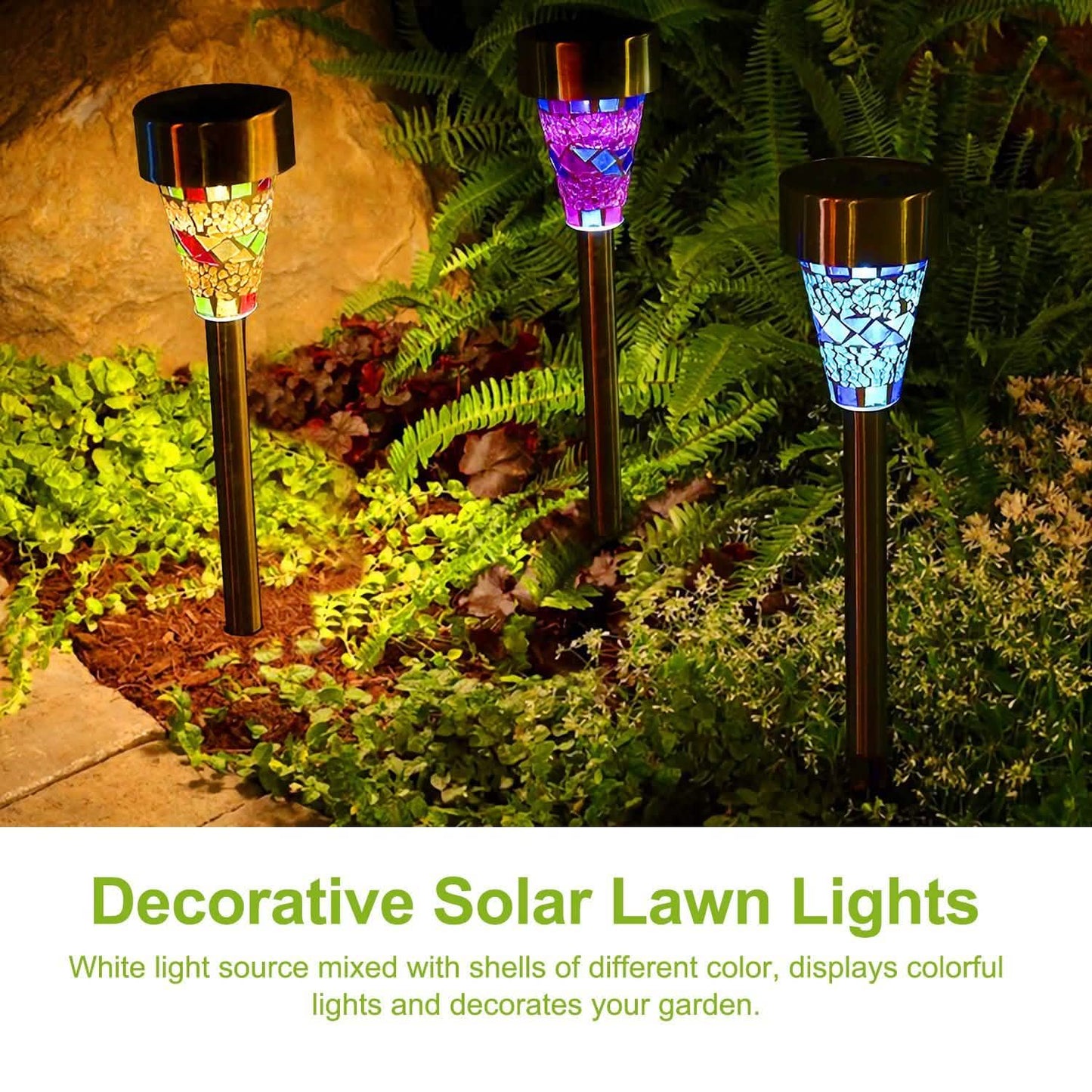 6-Pack: Solar Garden Lights IP44 Water Resistant