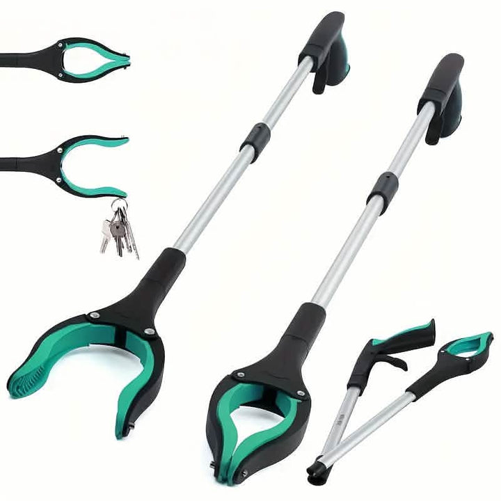 Heavy-Duty Steel Folding Trash Picker – 32" with Magnet &amp; Anti-Slip Handle