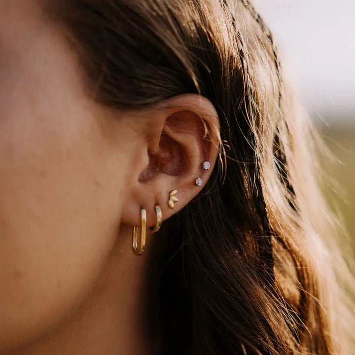 Lotus Flat Back Studs