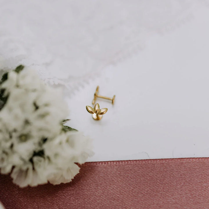 Lotus Flat Back Studs