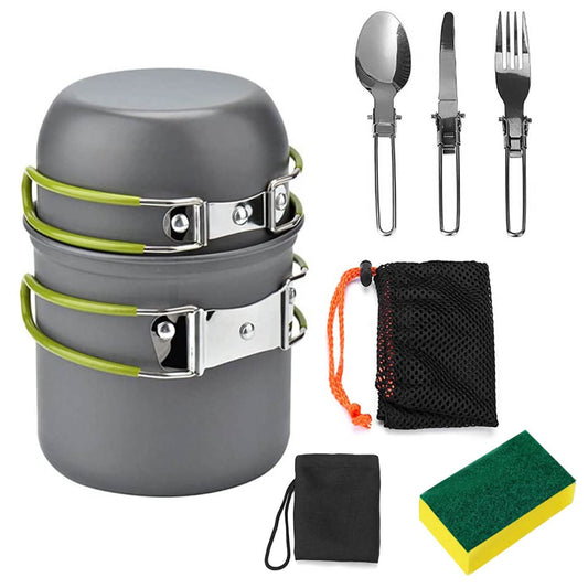 8-Piece: Camping Cooking Ware Set