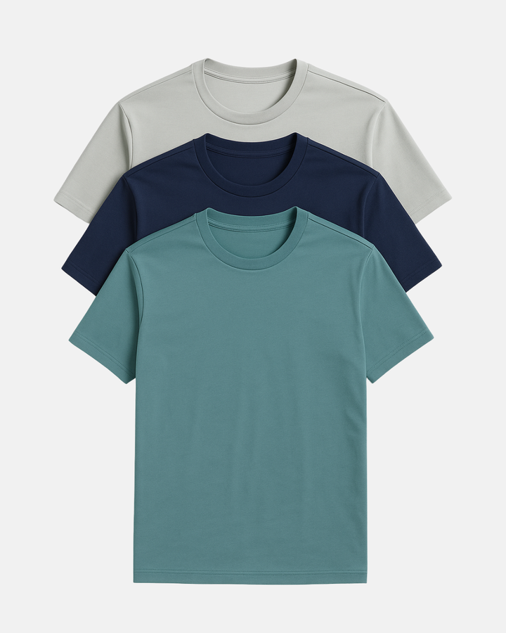 Buki Cinqo Tech Tee 3-Pack - Ice Flow/Blue Night/Blue Grey