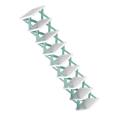 9-Tier Narrow Entryway Shoe Rack Plastic Vertical Shoe Organizer