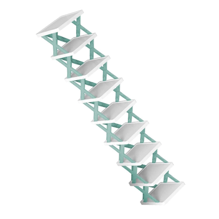 9-Tier Narrow Entryway Shoe Rack Plastic Vertical Shoe Organizer