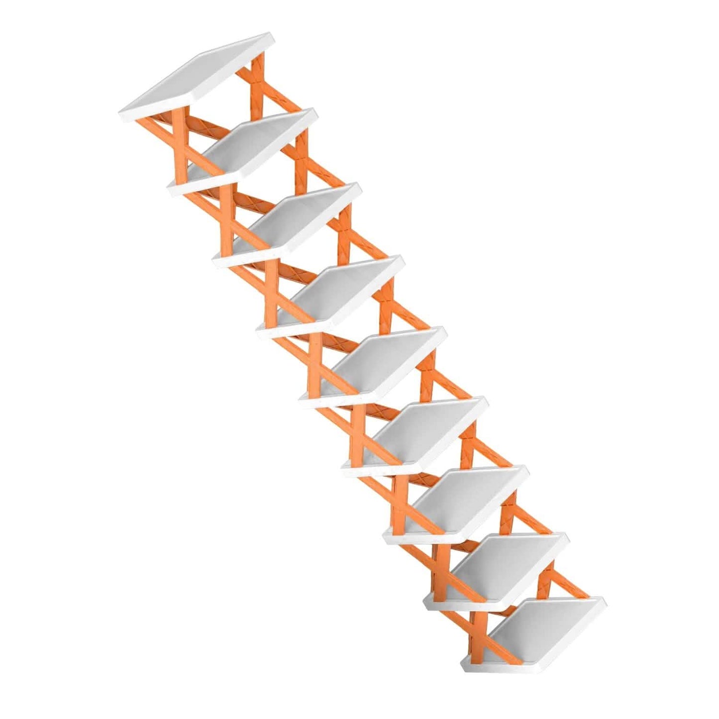 9-Tier Narrow Entryway Shoe Rack Plastic Vertical Shoe Organizer