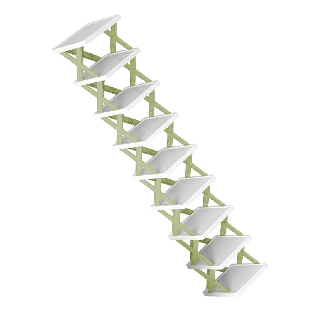 9-Tier Narrow Entryway Shoe Rack Plastic Vertical Shoe Organizer
