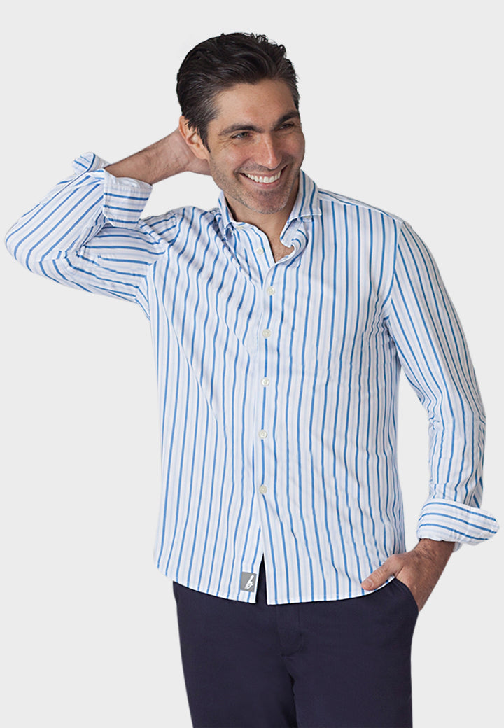 Barrett Stripe Long Sleeve Tech Shirt