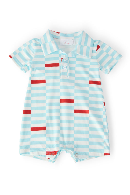 Block Party Polo Shorty One-Piece