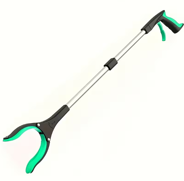 Heavy-Duty Steel Folding Trash Picker – 32" with Magnet &amp; Anti-Slip Handle