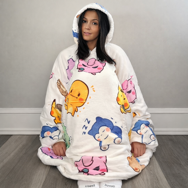 Pokémon Wearable Blanket Hoodie for Kids &amp; Adults