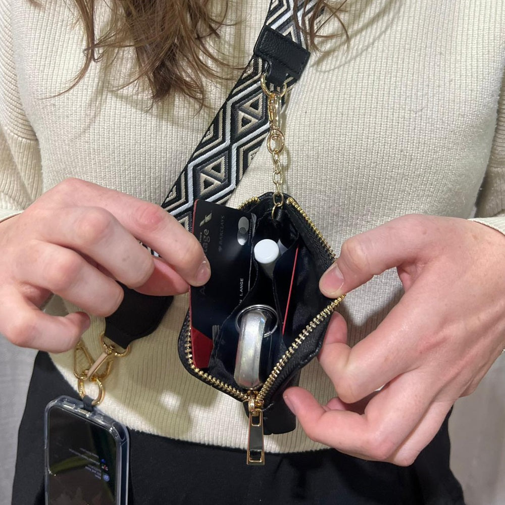Clip &amp; Go Strap w/RFID Pouch Diamond Pattern