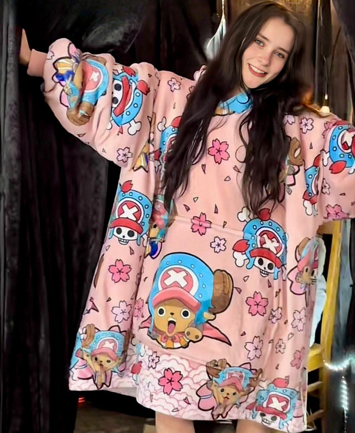 Tony Chopper One Piece Wearable Blanket Hoodie for Kids &amp; Adults | OLM Toys