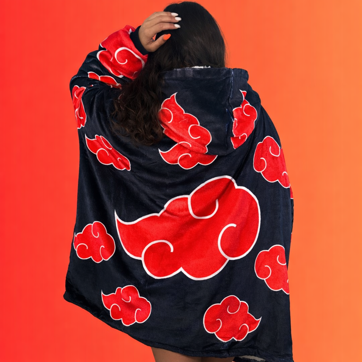 Naruto Itachi Akatsuki Wearable Blanket Hoodie for Kids &amp; Adults | OLM Toys