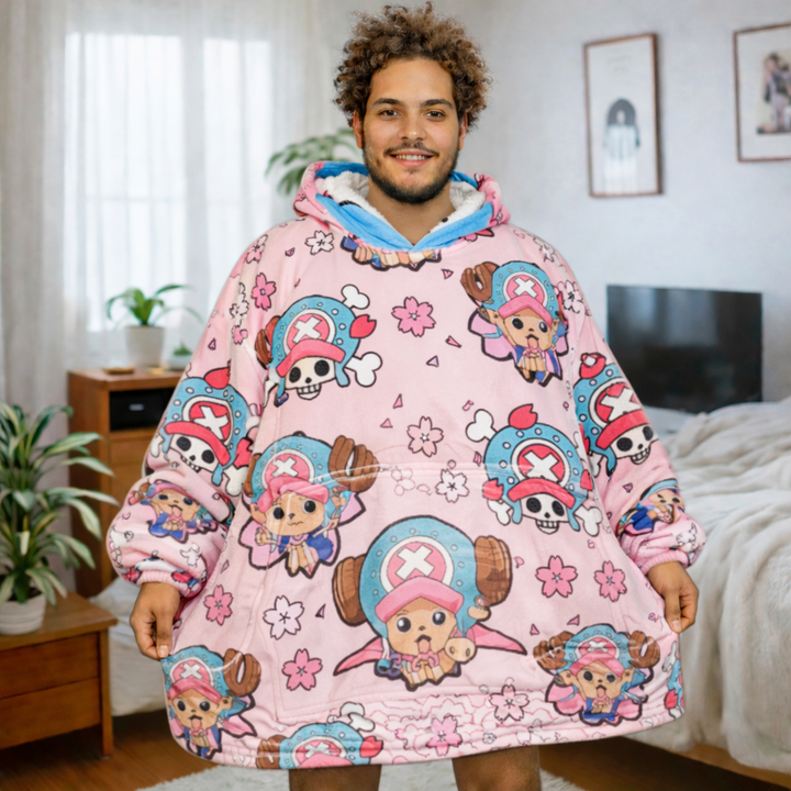 Tony Chopper One Piece Wearable Blanket Hoodie for Kids &amp; Adults | OLM Toys