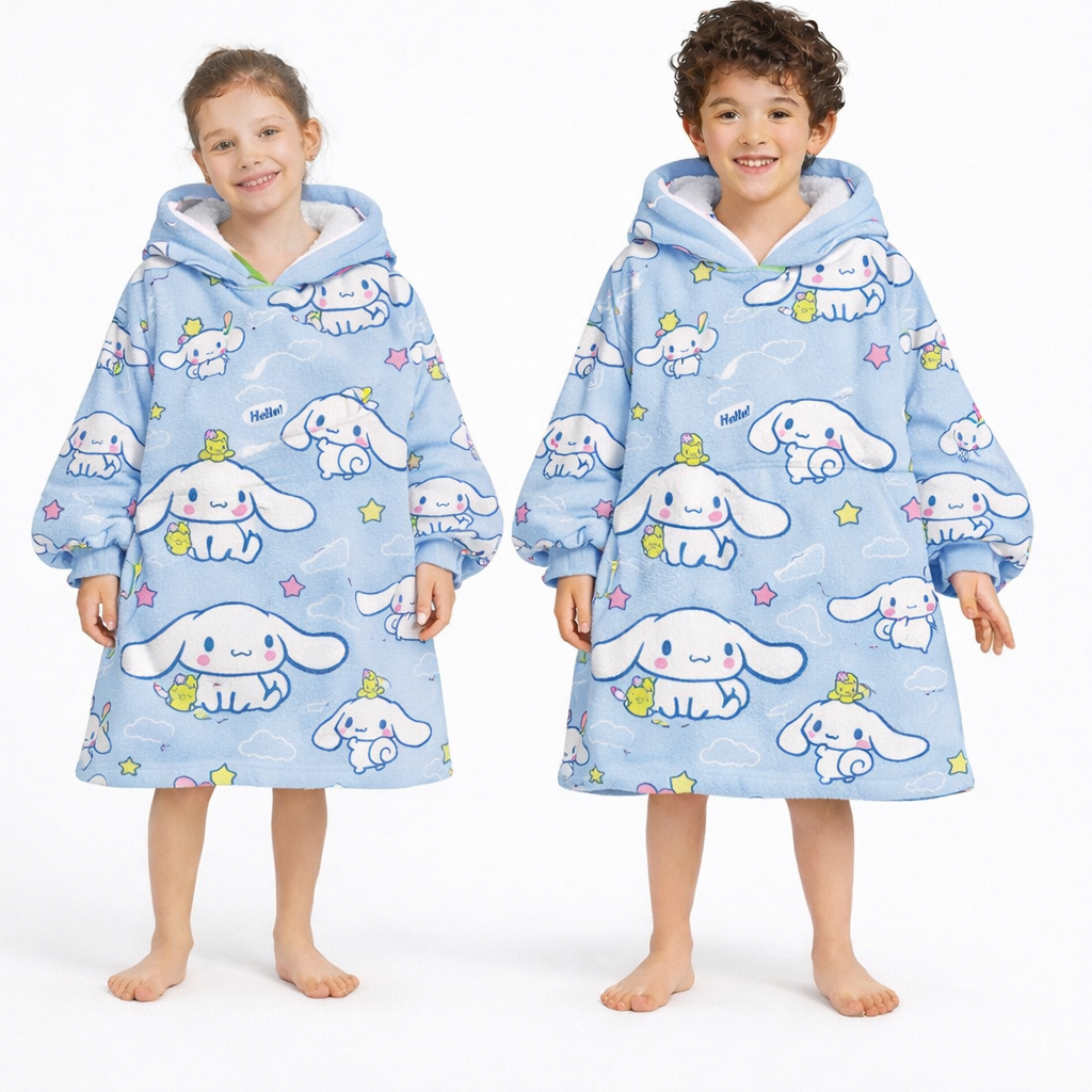 Cinnamoroll hello kitty Wearable Blanket Hoodie for Kids &amp; Adults | OLM Toys