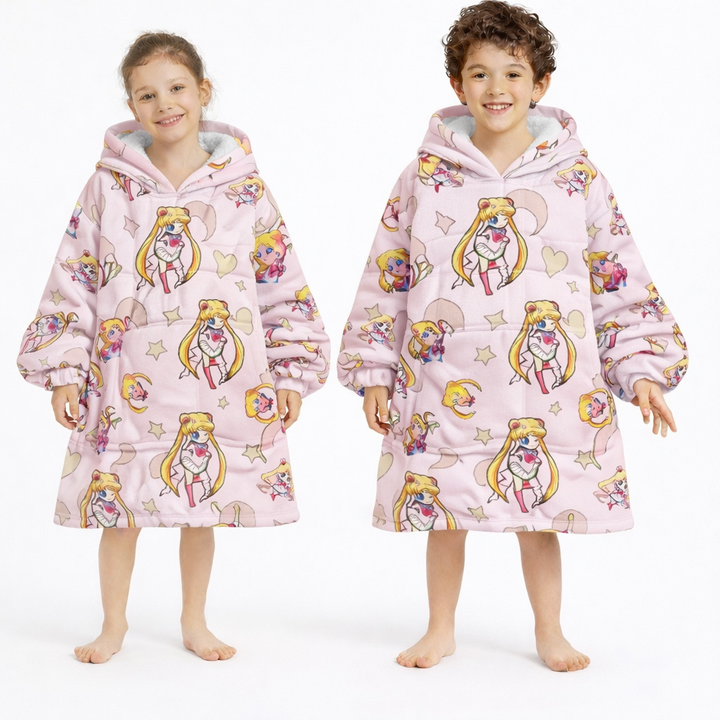 Sailor Moon Wearable Blanket Hoodie for Kids &amp; Adults | OLM Toys