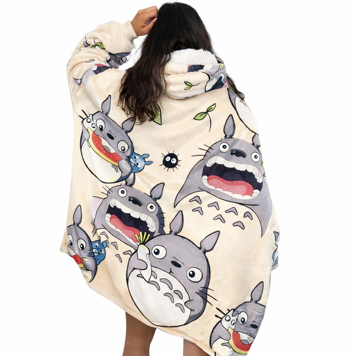 My Neighbor Totoro Wearable Blanket Hoodie for Kids &amp; Adults | OLM Toys