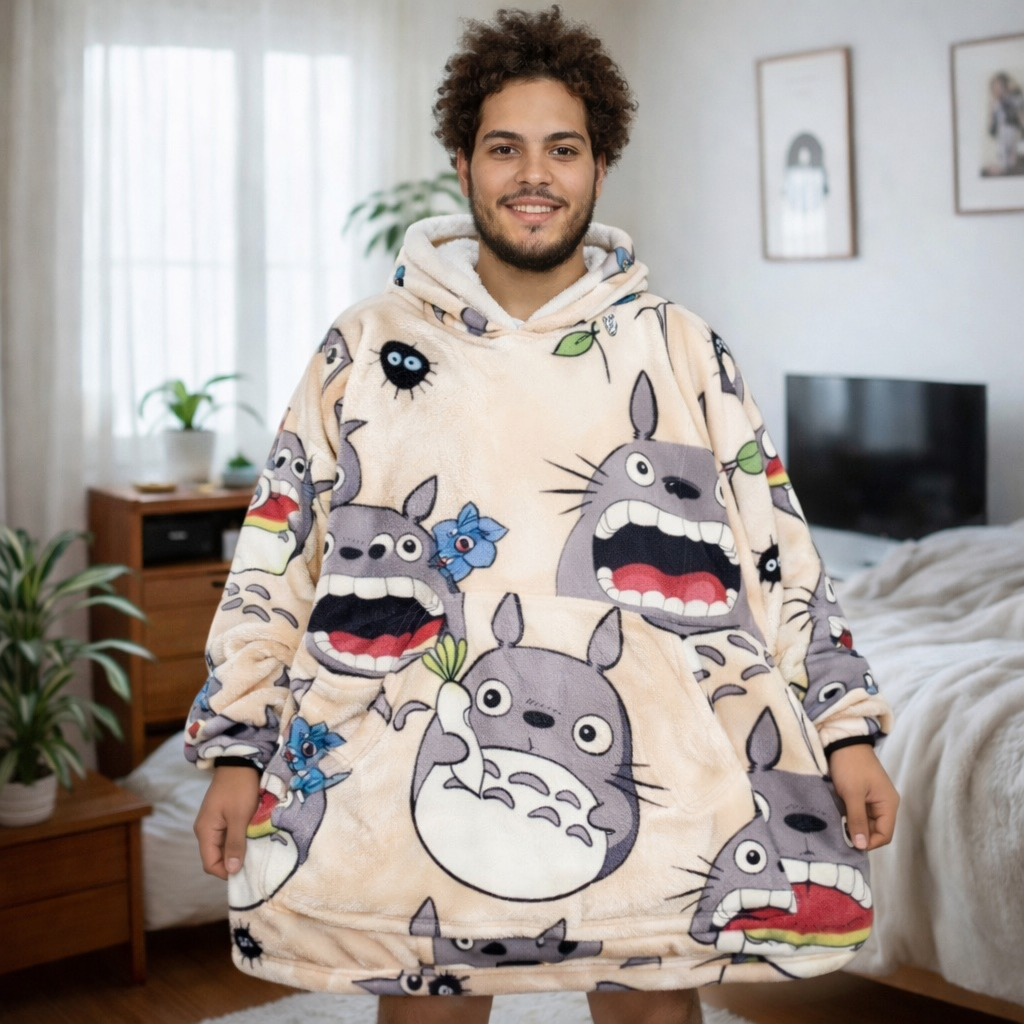 My Neighbor Totoro Wearable Blanket Hoodie for Kids &amp; Adults | OLM Toys