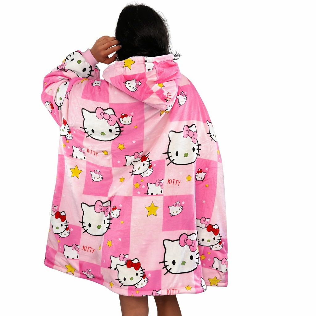 Hello Kitty Wearable Blanket Hoodie for Kids &amp; Adults | OLM Toys