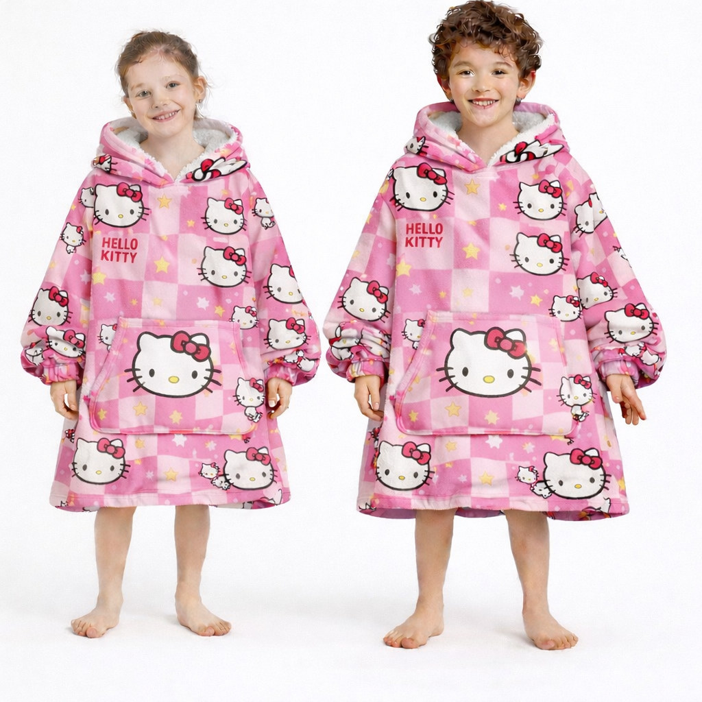 Hello Kitty Wearable Blanket Hoodie for Kids &amp; Adults | OLM Toys