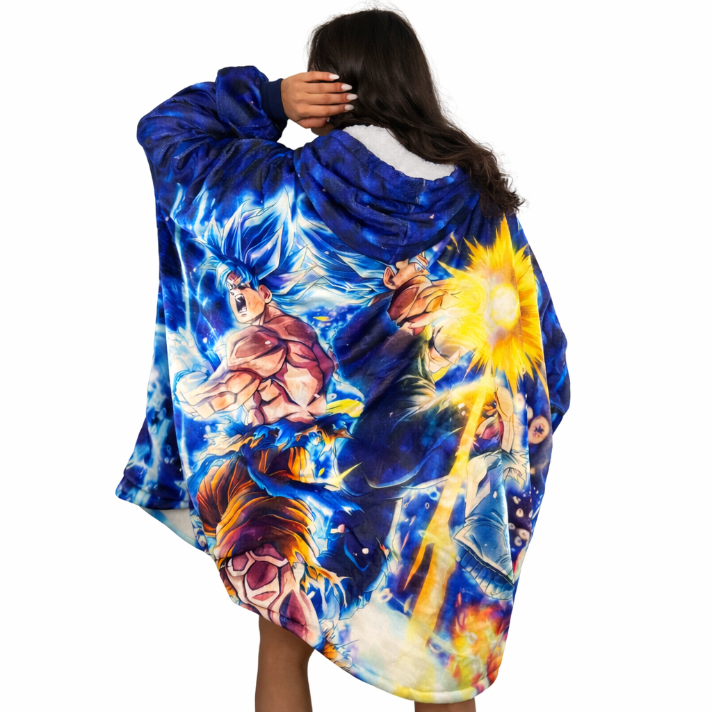 Dragon ball z  Wearable Blanket Hoodie for Kids &amp; Adults