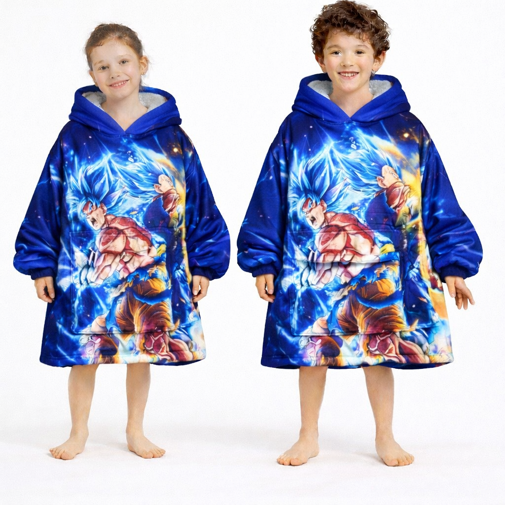 Dragon ball z  Wearable Blanket Hoodie for Kids &amp; Adults