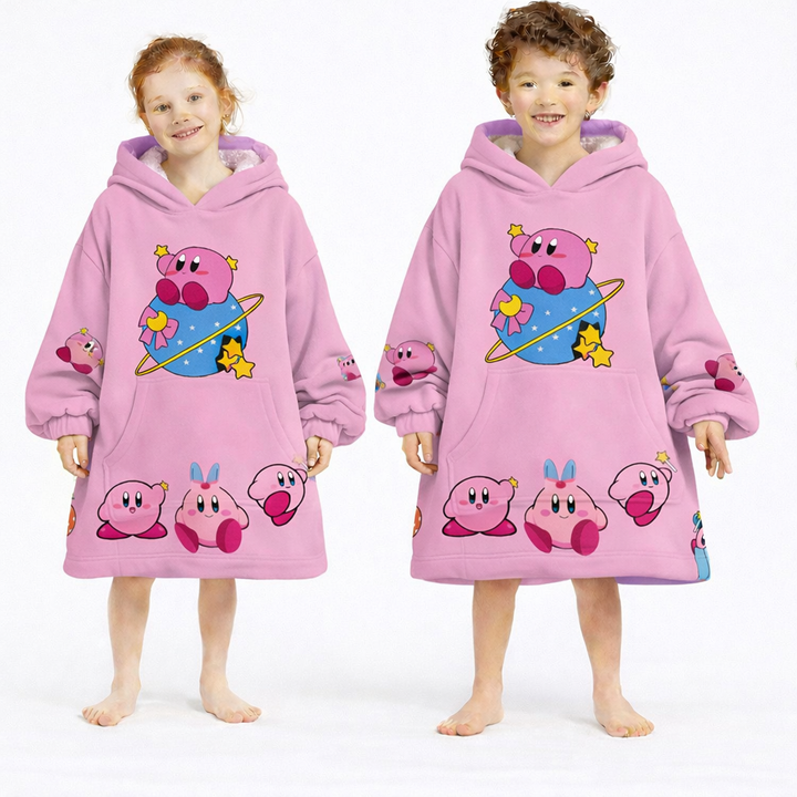 Kirby Wearable Blanket Hoodie for Kids &amp; Adults | OLM Toys