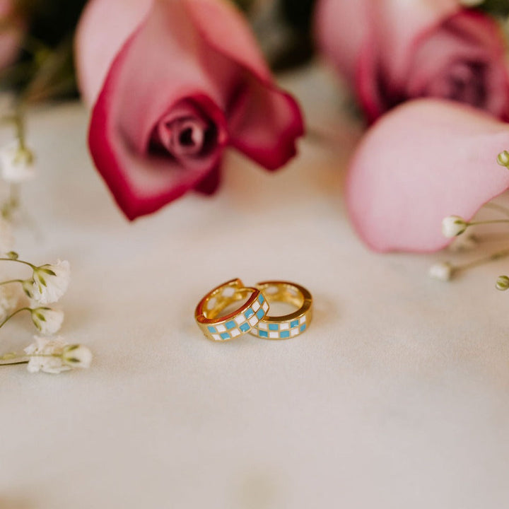 Blue &amp; White Checkered Hoops