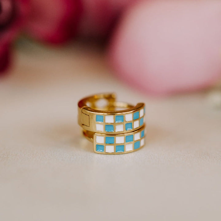 Blue &amp; White Checkered Hoops