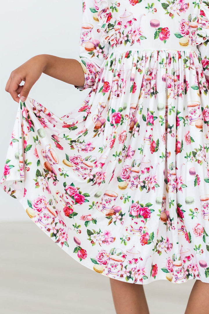 Macarons &amp; Tea Ruffle Twirl Dress