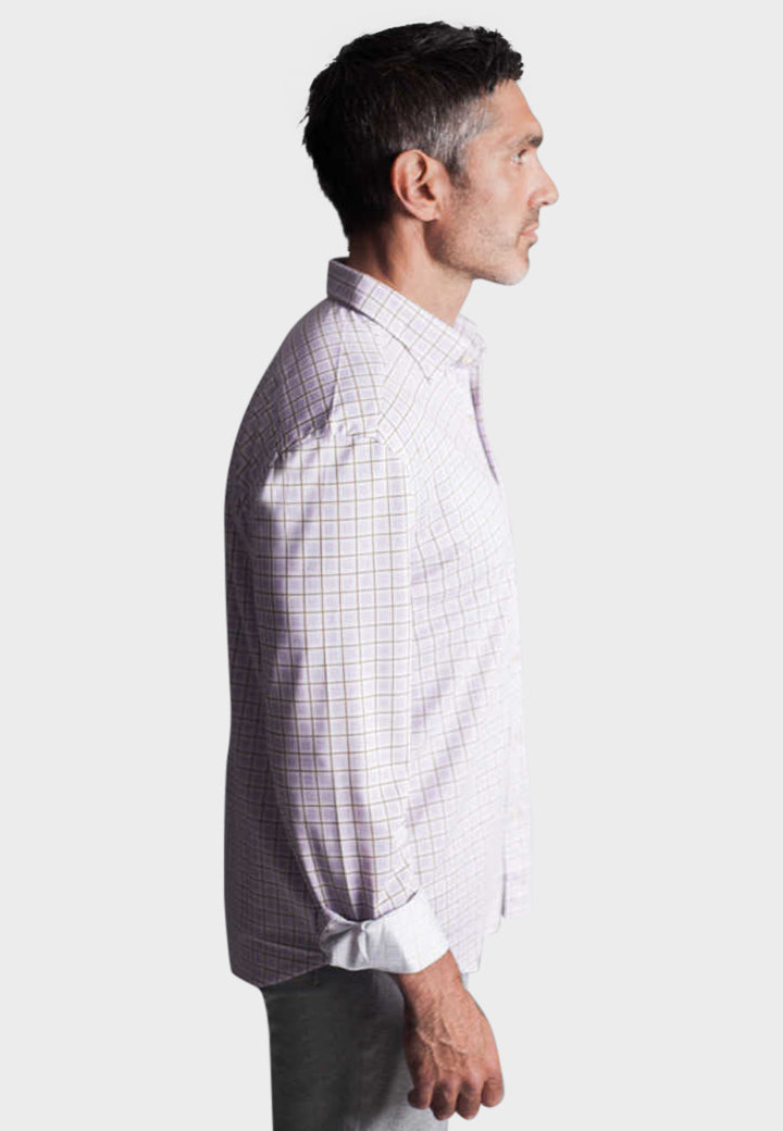 Matt Plaid Long Sleeve Tech Shirt