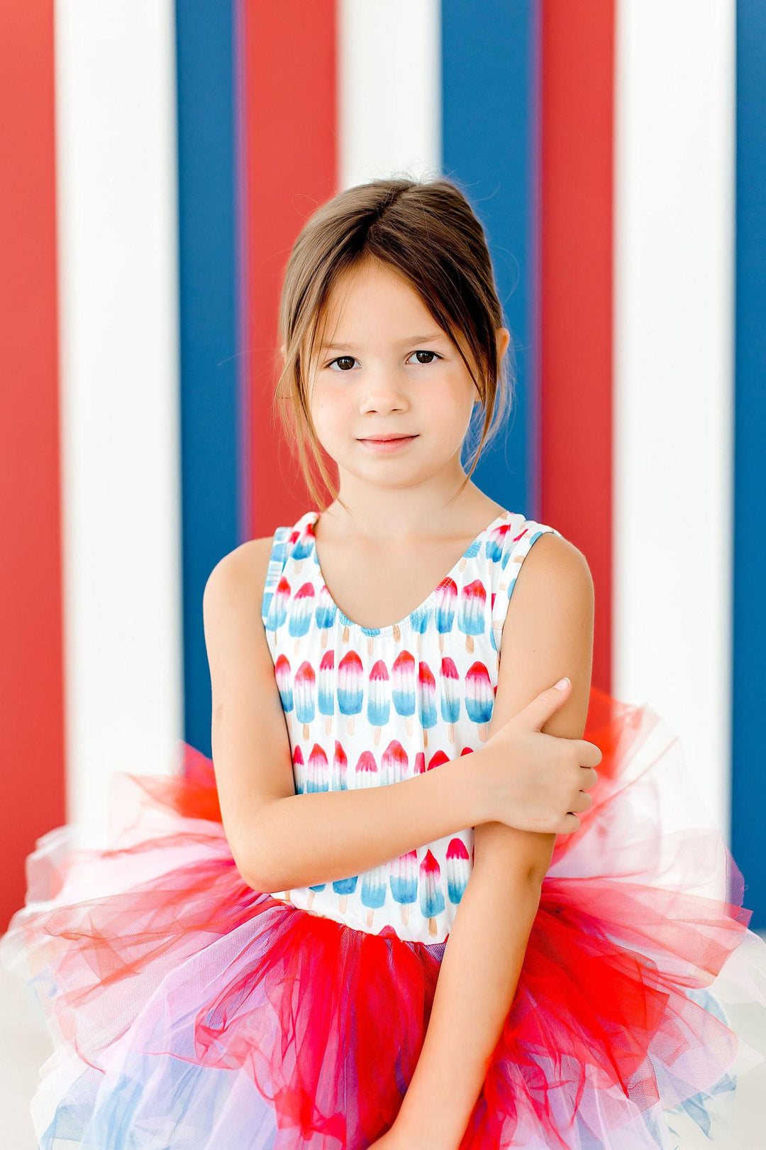SALE Red, White &amp; Cute Tank Tutu Leotard