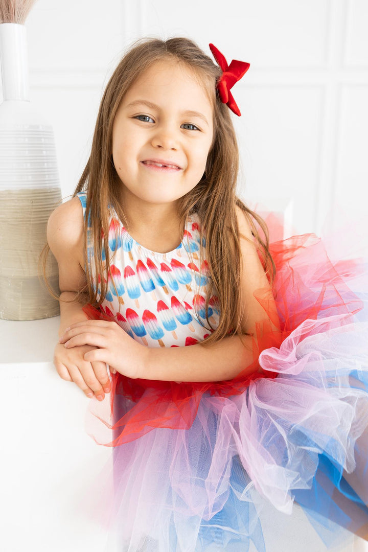SALE Red, White &amp; Cute Tank Tutu Leotard