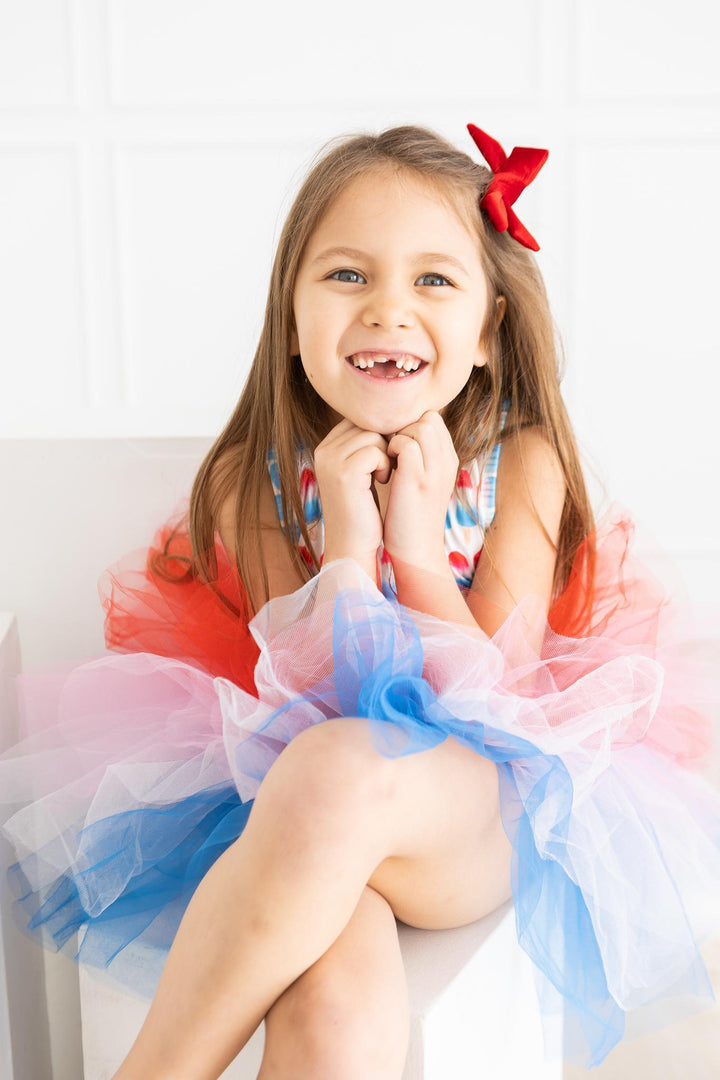 SALE Red, White &amp; Cute Tank Tutu Leotard