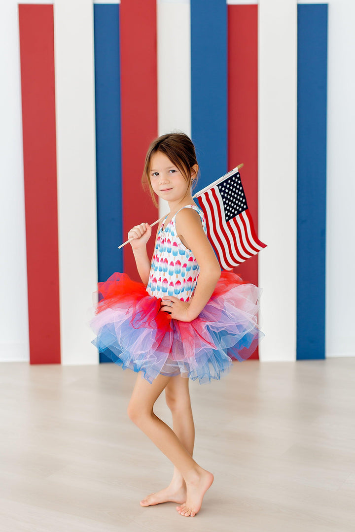 SALE Red, White &amp; Cute Tank Tutu Leotard