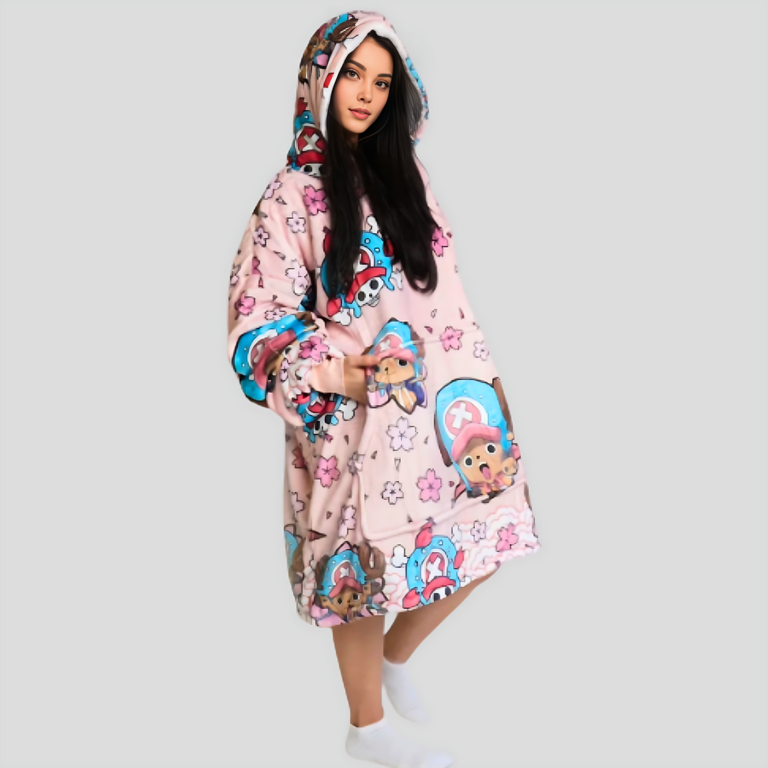 Tony Chopper One Piece Wearable Blanket Hoodie for Kids &amp; Adults | OLM Toys