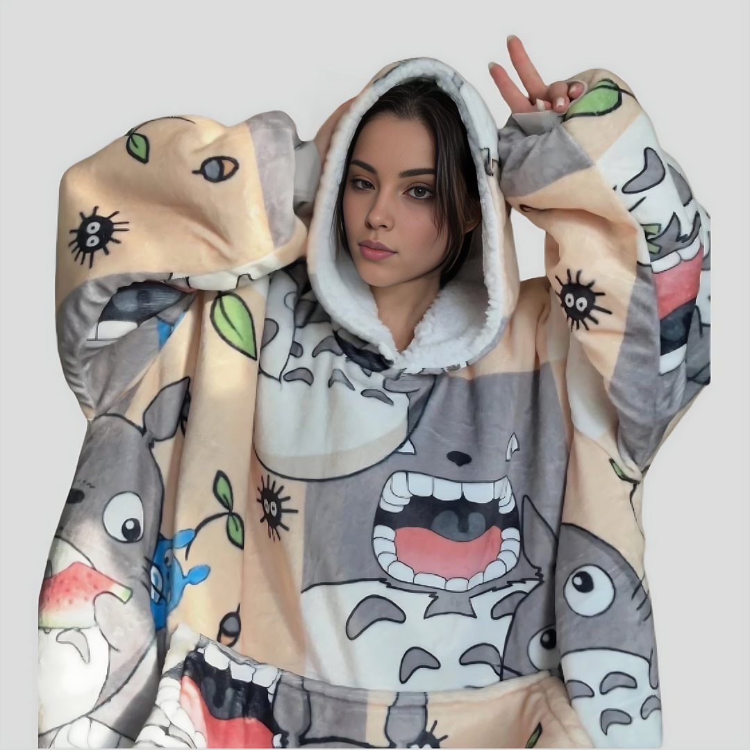 My Neighbor Totoro Wearable Blanket Hoodie for Kids &amp; Adults | OLM Toys