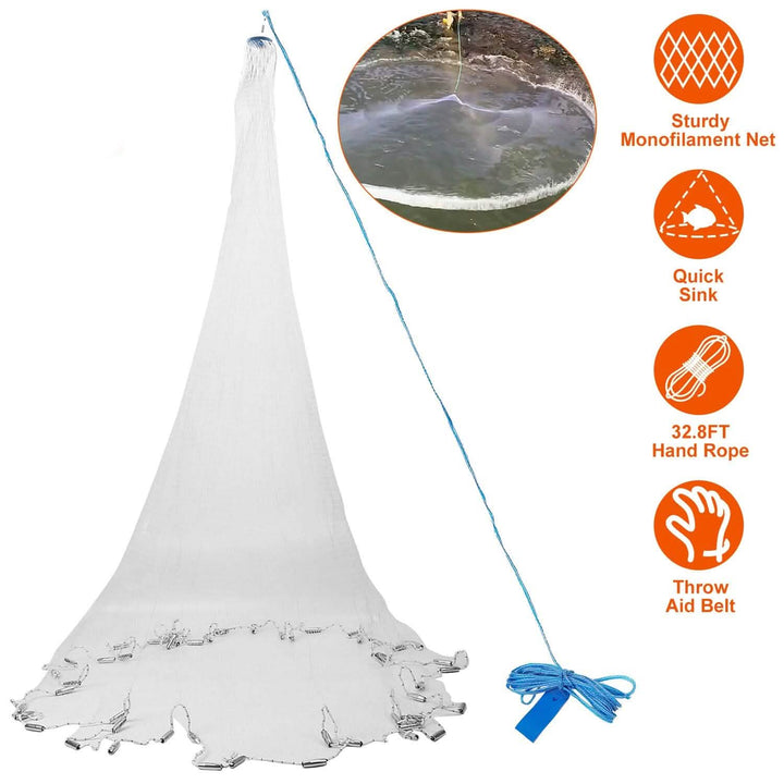 Fishing Cast Net Bait Trap Heavy Duty