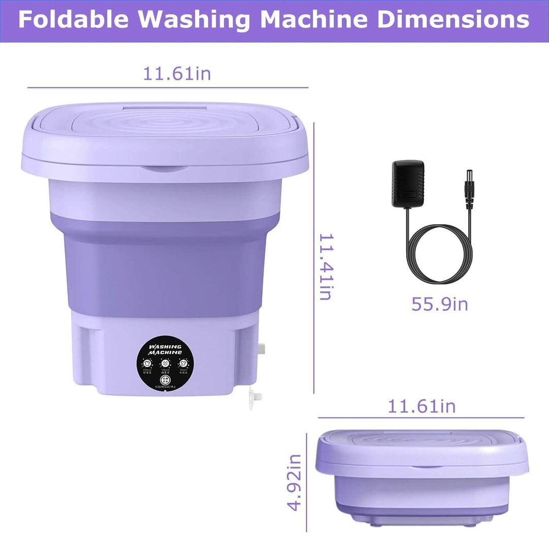 Foldable Laundry Machine with Detachable Drain Basket